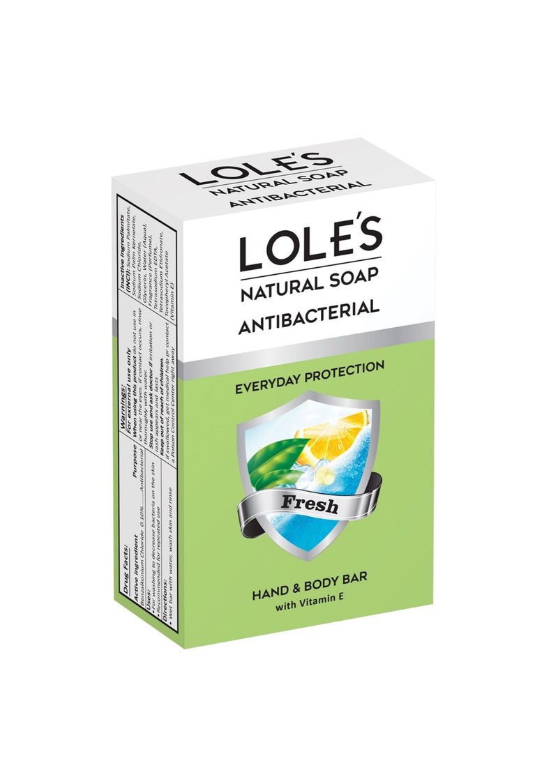 Lole's Antibacterial Hand & Body Fresh Soap with Vitamin E, Pack of 3 x 100g - Image 4