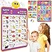 GaHoo Alphabet Wall Chart Talking ABC Music Poster Kids Learning Toys for Toddlers 24 Interactive Educational Toddler Montessori Toys Birthday Gifts for Age 1 2 3 4 5 Year Old Girls Boys Purple - Image 3