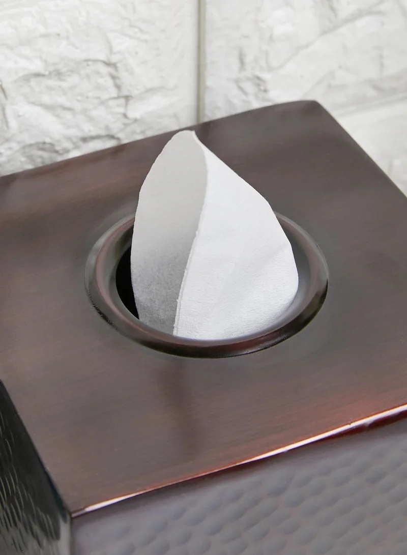 Premier Allegra Hammered Dark Bronze Tissue Box