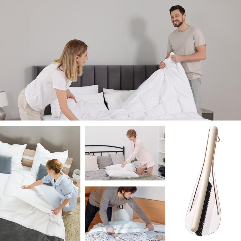 Multi-Purpose Bed Brush - Lifter Cleaner Tool, Duster Remover with Ergonomic Handle, Mattress Pet for Furniture Couch, Upholstery Brush for Carpet Car Fireplace Bench Cleaning - Image 4