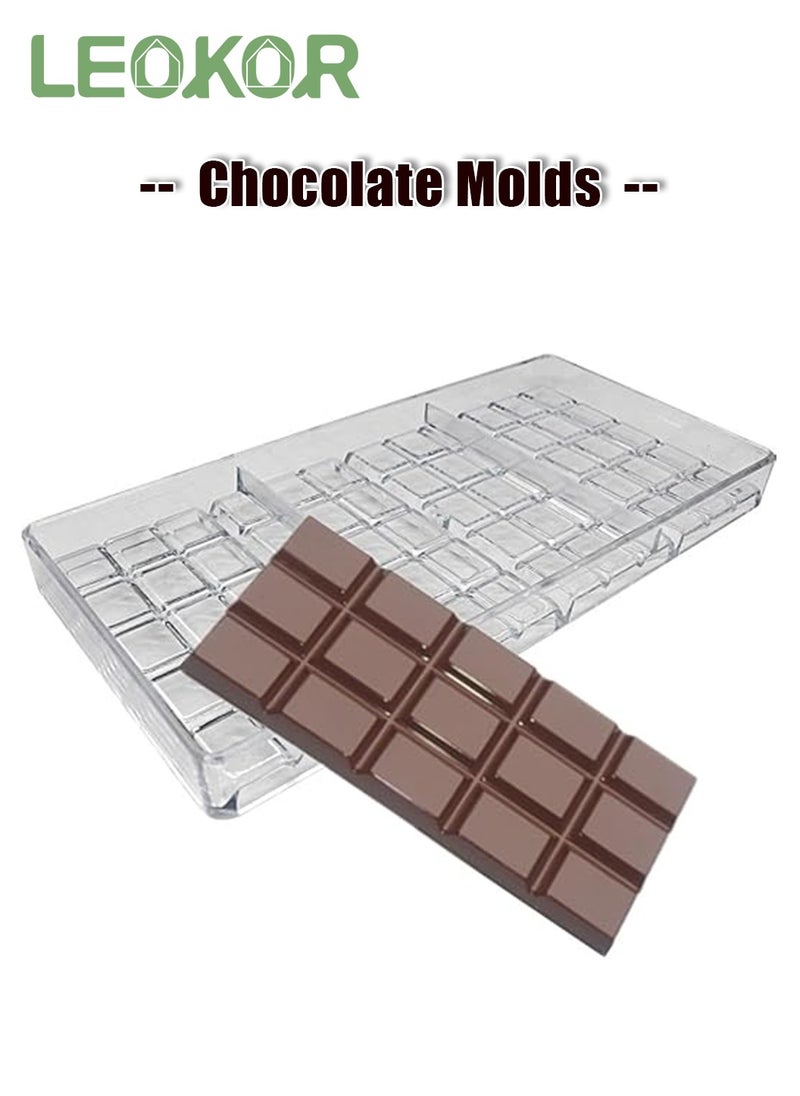 3 Pack Chocolate Mold, Plastic Candy Making Molds, Food Preparation Mould, Bakeware Baking Tool Accessories
