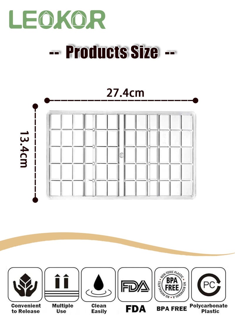 3 Pack Chocolate Mold, Plastic Candy Making Molds, Food Preparation Mould, Bakeware Baking Tool Accessories