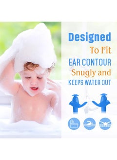Hearprotek 2 Pairs Swimming Ear Plugs For Kids, Soft Silicone Reusable Water Earplugs For Kids Swimming Bathing And Other Water Sports (Blue)  - Image 3