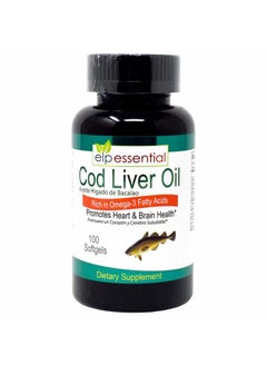 elp essential Cod Liver Oil 100 Softgels Aceite De Higado De Bacalao Capsules 100's  - Image 5
