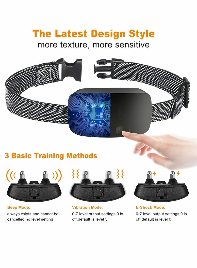 Excefore Rechargeable Anti Barking Training Dog Collar with 7 Adjustable Sensitivity and Intensity Levels Vibration Black - Image 5