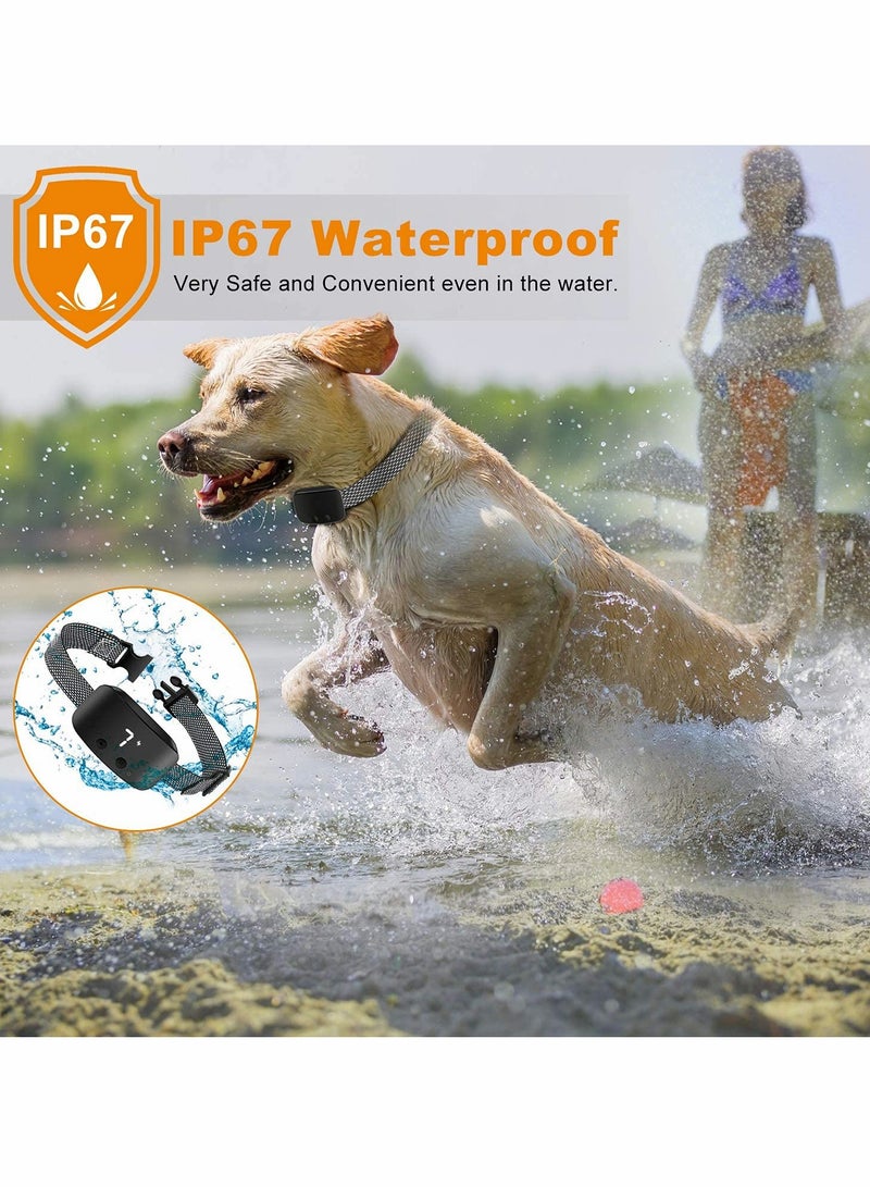 Excefore Rechargeable Anti Barking Training Dog Collar with 7 Adjustable Sensitivity and Intensity Levels Vibration Black - Image 2