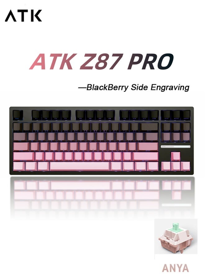 ATK Z87 Pro Wireless Keyboard Three-Mode RGB  Hot-Swappable 1ms Ultra-Low Latency FPS/MOBA Gaming Mechanical Keyboard Esports Gift Supports Windows/Mac Semi-Aluminium Alloy Custom Design Long Battery Life  87 Keys  - Image 1