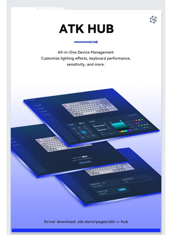 ATK Z87 Pro Wireless Keyboard Three-Mode RGB  Hot-Swappable 1ms Ultra-Low Latency FPS/MOBA Gaming Mechanical Keyboard Esports Gift Supports Windows/Mac Semi-Aluminium Alloy Custom Design Long Battery Life  87 Keys  - Image 5