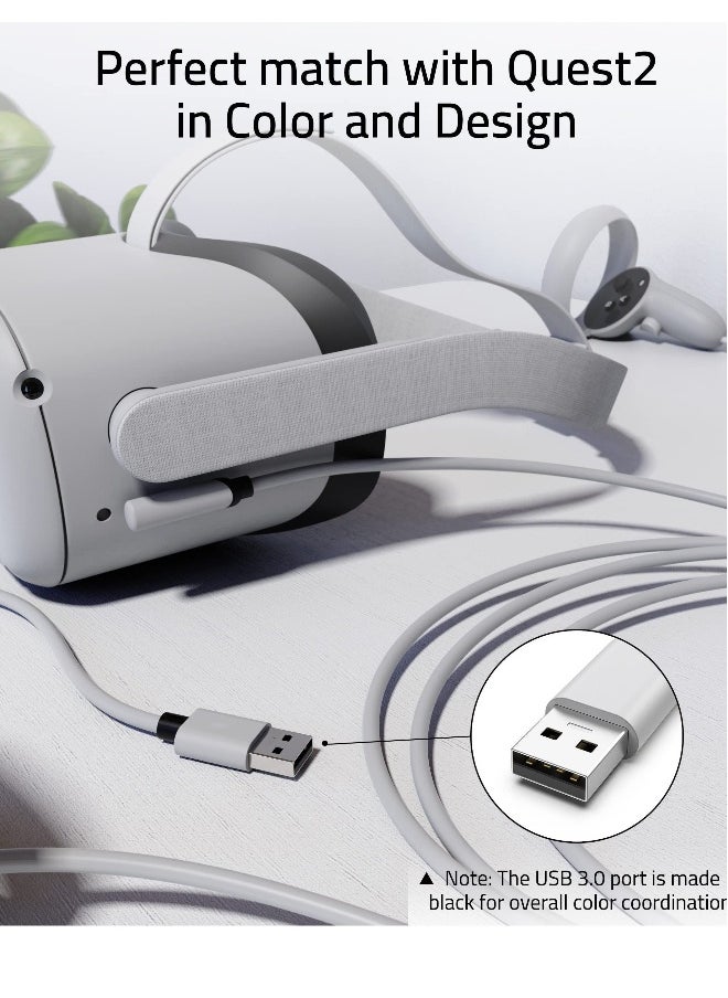 Generic - Link Cable 5 Meters for Oculus Quest 2 Accessories and PC/Steam VR, High Speed PC Data Transfer, USB 3.0 to USB C Cable for VR Headset and Gaming PC - Image 1