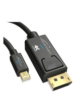 Thunderbolt Mini DisplayPort to 1L Ultra HD 4K 60Hz DisplayPort 1.2 Cable for PC Mac with Locking DP Connector Black by CalbelDirect