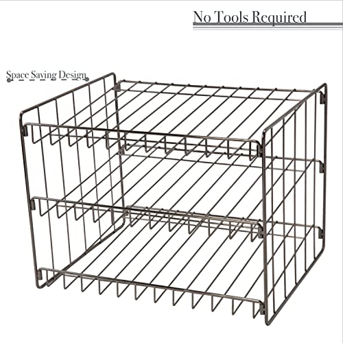 Kitchen Details 3 Tier Can Organizer | Canned Food Storage Rack | Kitchen Cabinet and Pantry Organization | Holds 36 Cans | Space Saving | Onyx - Image 4