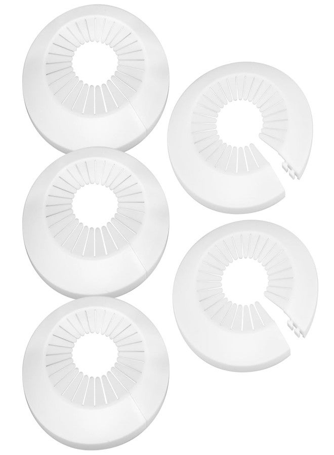 DVECUE Plumbing Cover Plates Larger Trim Rings Plastic Radiator Escutcheon Water Pipe Cover Collars(2.36-3.0inch, White) - Image 1