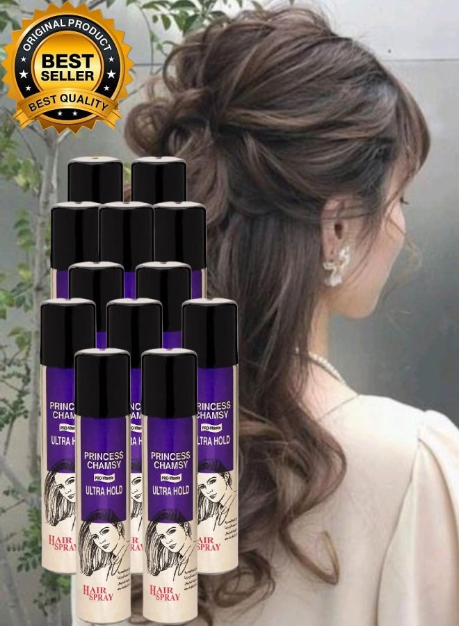 PRINCESS CHAMSY 12 Pieces Ultra Hold Hair Spray 300ML - Image 1