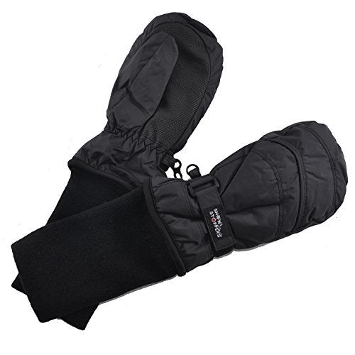 SnowStoppers Kids Waterproof Long Cuff Winter Mittens (Small (1-3 Years), Black) - Image 5