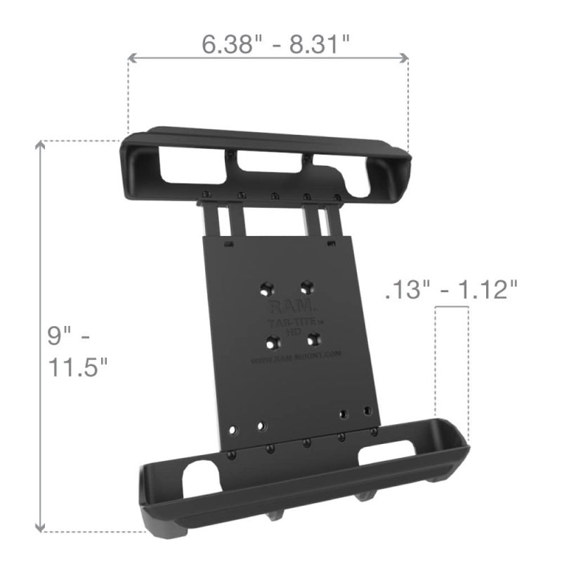RAM Mount حامل RAM Mounts RAM-HOL-TAB8U Tab-Tite للتابلت لجهاز Apple iPad Pro 9.7 مع غلاف + المزيد متوافق مع قواعد كرات RAM بحجم 1" و 1.5" - Image 4