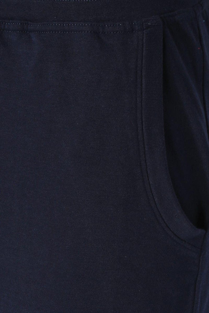 Van Heusen Athleisure Men Knit Shorts - Cotton Rich - Smart Tech, Easy Stain Release, Anti Stat, Ultra Soft, Quick Dry_50001_Navy_S - Image 5