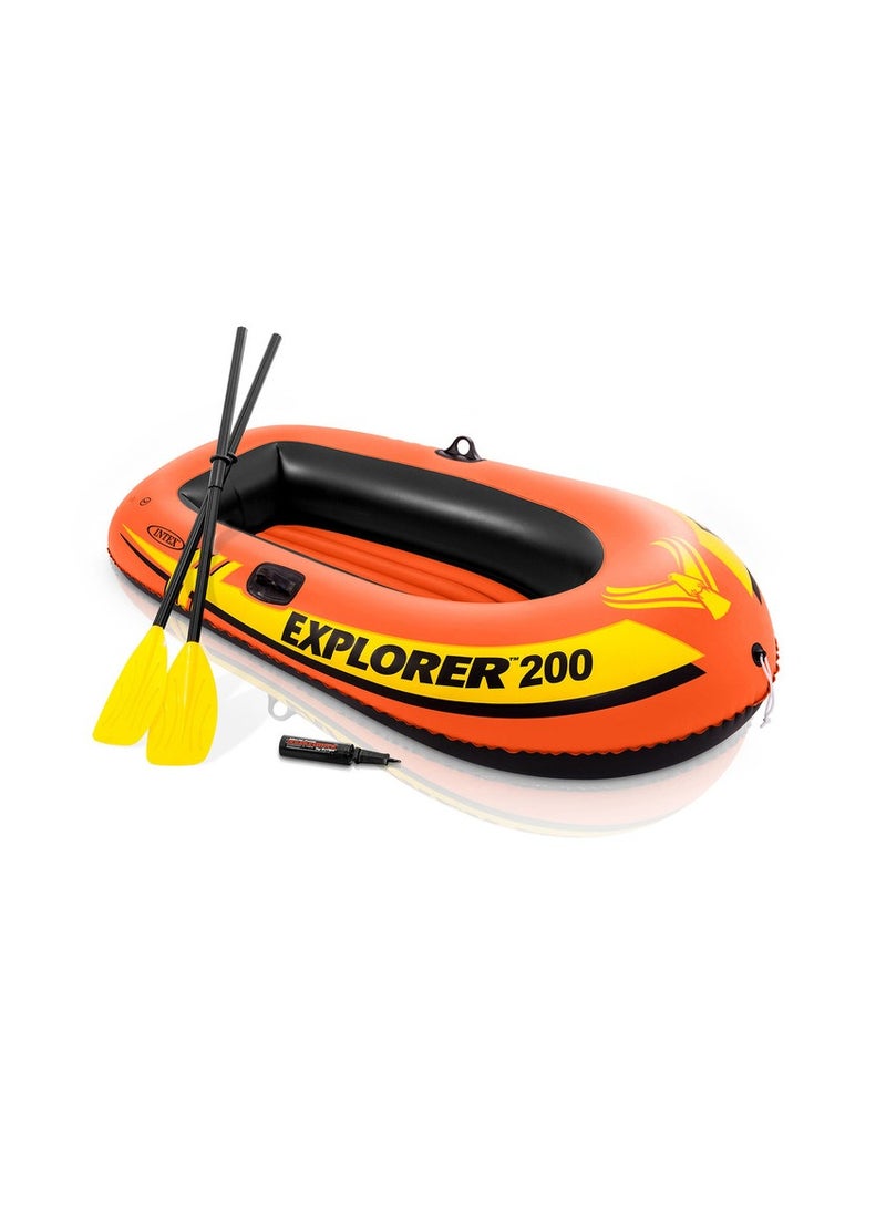 INTEX Explorer 200 Inflatable Boat Set For 2 Person 185x94x41cm - Image 1