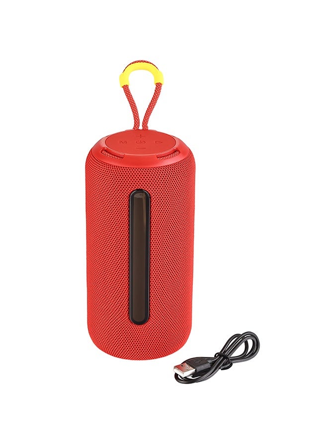 LAWAZIM Bluetooth Speaker - 5W Red Color With LED Light - Portable Wireless Speaker with TWS Pairing, BT/TF/USB/FM Modes, and Colorful Flashing Lights - for Travel, Outdoor, Parties, and Home Audio - Image 1