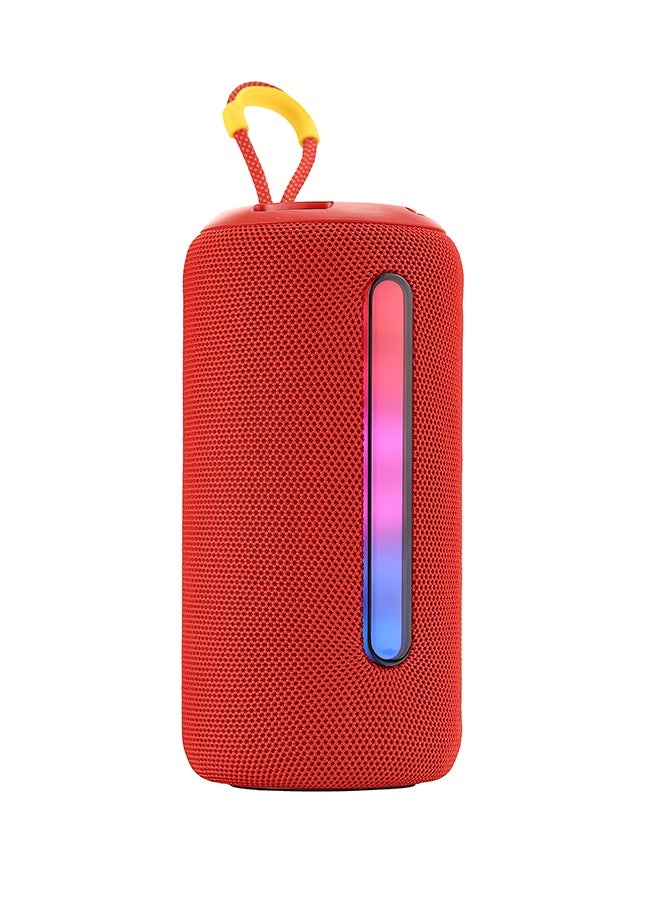 LAWAZIM Bluetooth Speaker - 5W Red Color With LED Light - Portable Wireless Speaker with TWS Pairing, BT/TF/USB/FM Modes, and Colorful Flashing Lights - for Travel, Outdoor, Parties, and Home Audio - Image 3