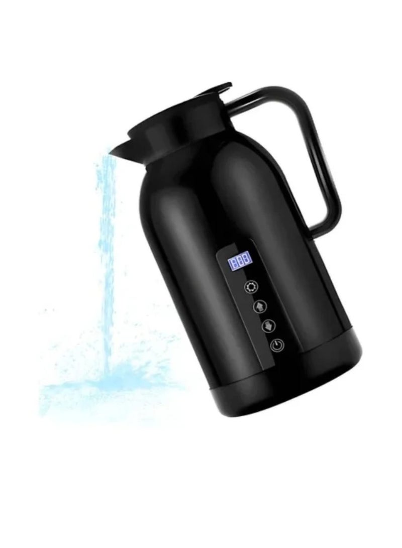 1300ml travel kettle with 12V/24V DC plug, black - Image 2