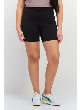 Adidas Women Sportswear Fit Pull On Training Shorts, Black  - Image 1