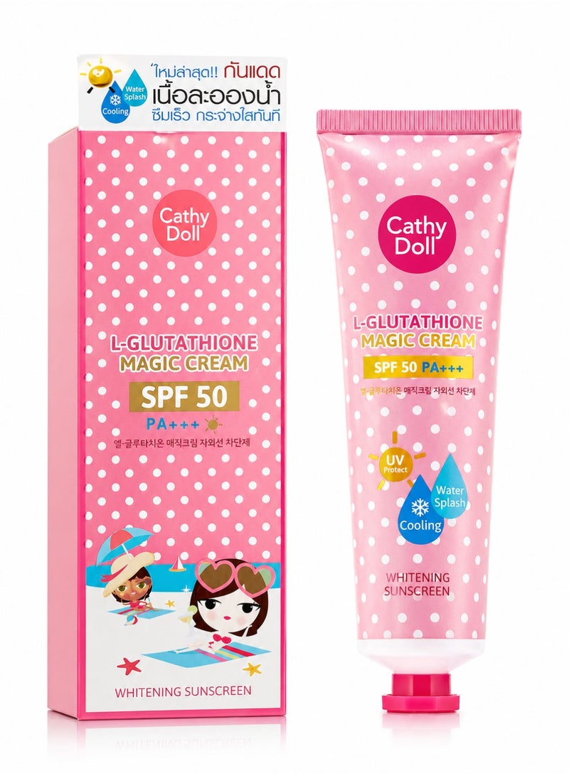 Cathy Doll كريم كاثي دول L-جلوتاثيون السحري واقي شمس SPF 50 PA+++ 60 مل - Image 1
