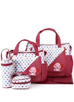 Beautiful New Arrival Mommy Bag Five-Piece Set Cute Little Elephant Mother And Baby Multifunctional Large Capacity One-Shoulder Crossbody Mommy Bag  - Image 1