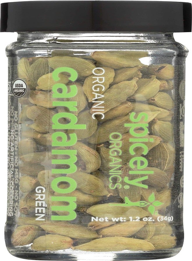 Spicely Organics Cardamom Pods Green Whole 1.20 Ounce Jar Certified Gluten Free - Image 5