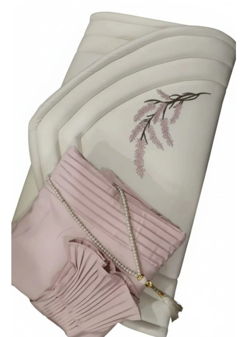 Ramadan Gift Set: Women's Prayer Set (Prayer Mat and Prayer Garment) – Pink