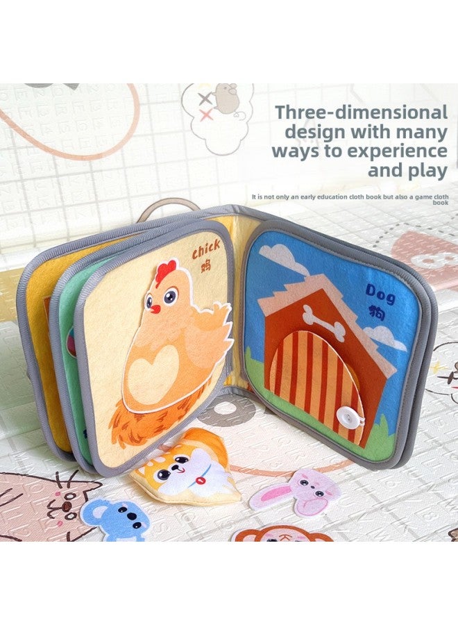 Children's Cloth Book Early Education Baby Tear Can't Bite Three-dimensional Velcro Hand Tear Book Baby Cognitive Educational Toy-Color:Unbreakable Cloth Book  8 Pages In Bag  - Image 5