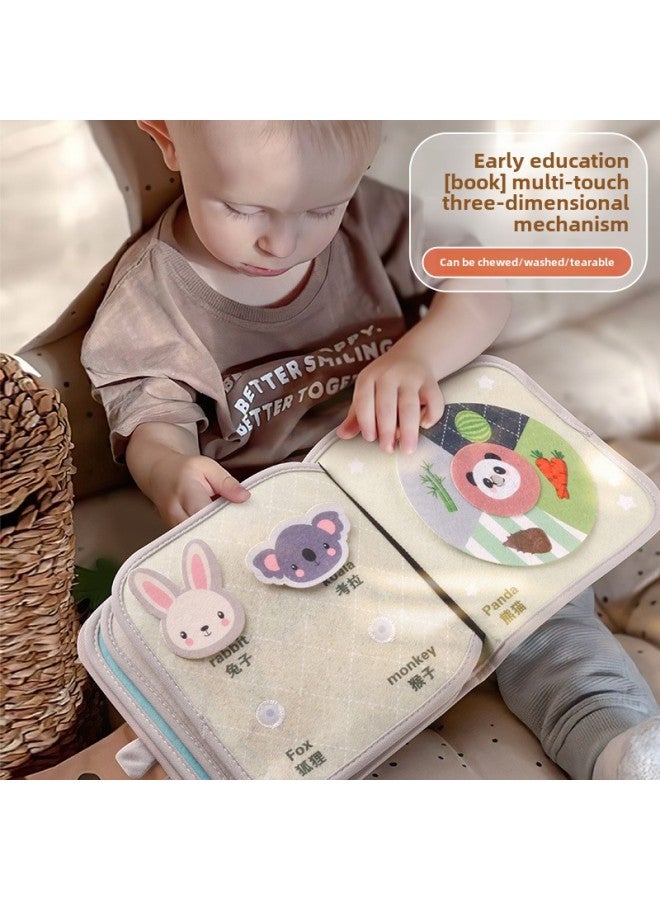 Children's Cloth Book Early Education Baby Tear Can't Bite Three-dimensional Velcro Hand Tear Book Baby Cognitive Educational Toy-Color:Unbreakable Cloth Book  8 Pages In Bag  - Image 4