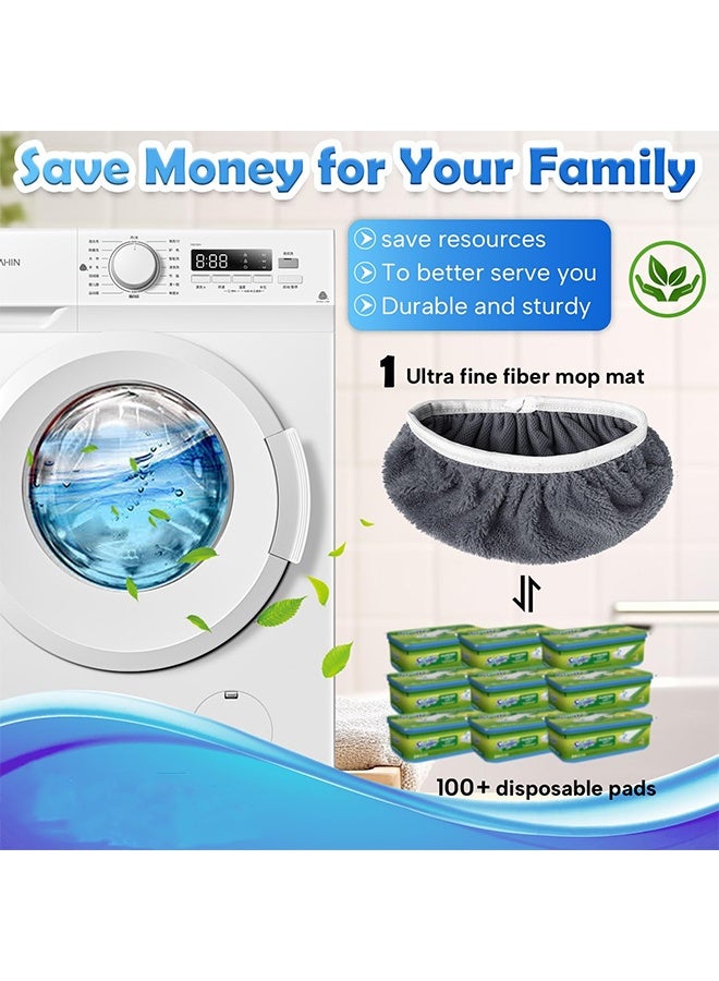 YJ 6 PCS Reusable Mop Pads, Flat Floor Mop Cloth, Washable And Durable Replacement Mop Cloth, Compatible with Pads for Wet & Dry Sweeping Cloths Mop Head Replacement for Household Cleaning(Mop Not Included) - Image 4