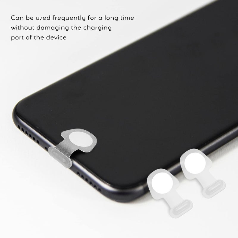 8 قطع أغطية غبار مضيئة لمنافذ USB-C تحافظ على نقاء منافذ الشحن وتحميها من الأوساخ والوبر - Image 3