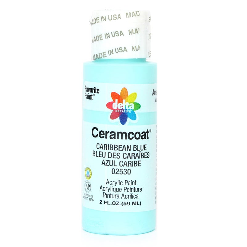 Delta Creative Ceramcoat Acrylic Paint in Assorted Colors 2 oz 2530 Caribbean Blue