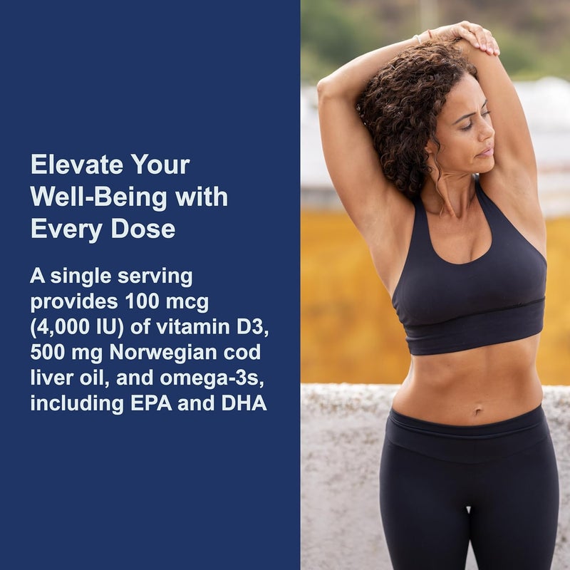 Carlson  Solar D Gems Vitamin D3 and Omega3 Supplement 4000 IU 100 mcg D3 115 mg Omega3 EPA and DHA Vitamin D Fish Oil Capsule Bone  Immune Health Vitamin D Supplement Lemon 360 Softgels - Image 5