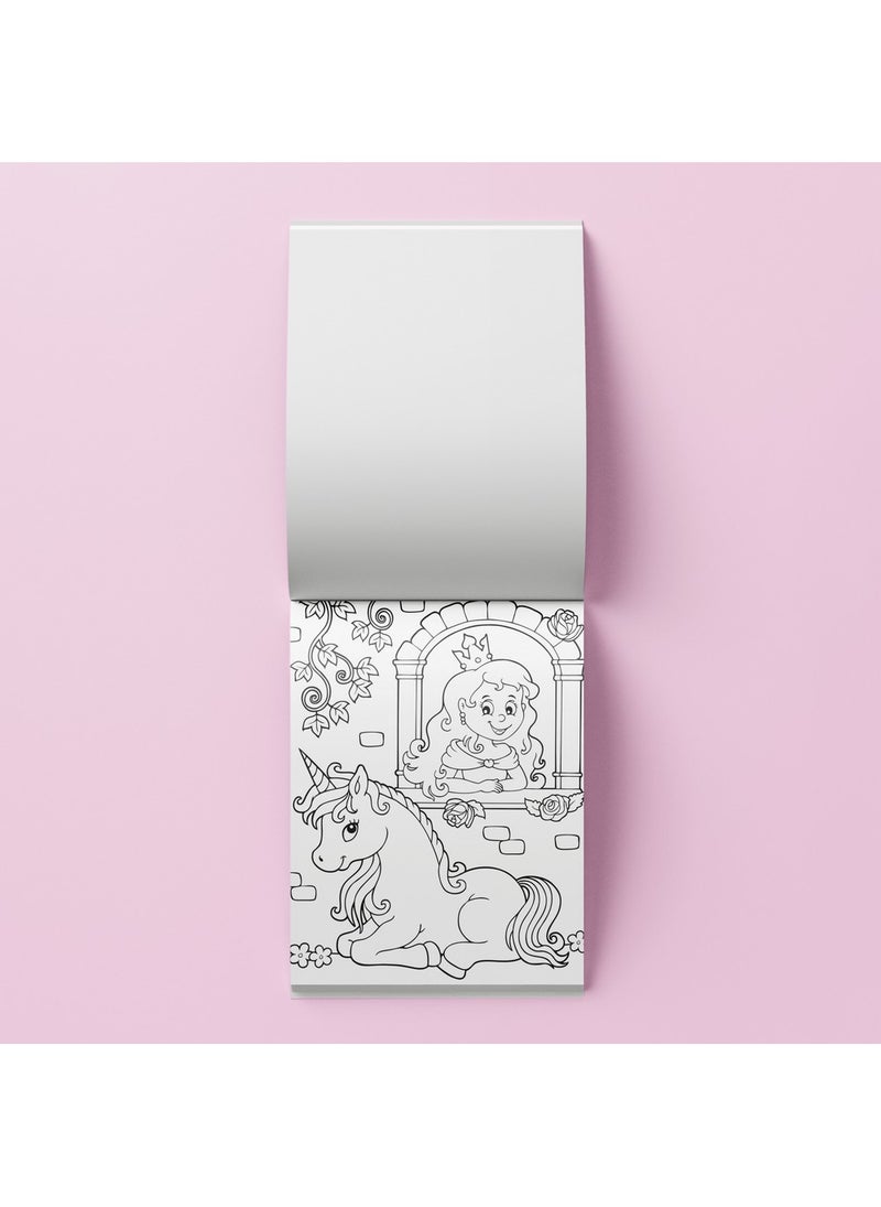 Hinkler Jr Kaleidoscope Colouring Kit – Unicorns Edition, includes 64-page colouring book with 5 pastel markers and 50 fun stickers, Magical Colouring Fun for Kids, Perfect Gift for Unicorn Lovers and Creative Play