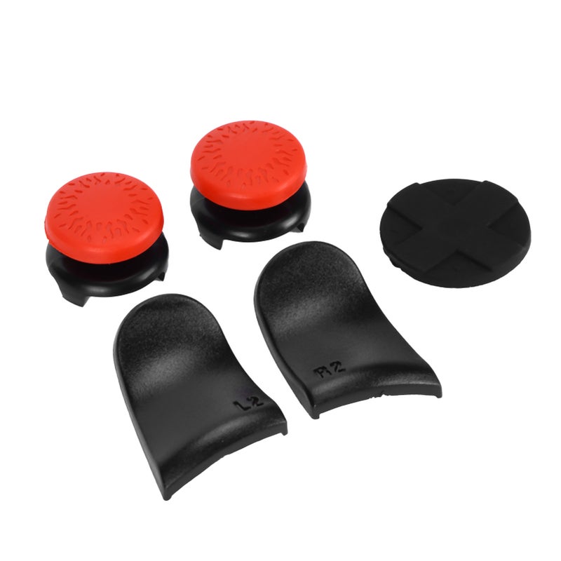 5in 1 Thumb Stick Grip Key Cap Joystick Cover L2 R2 Trigger Extender for PS5 Controller Rouge - Image 5