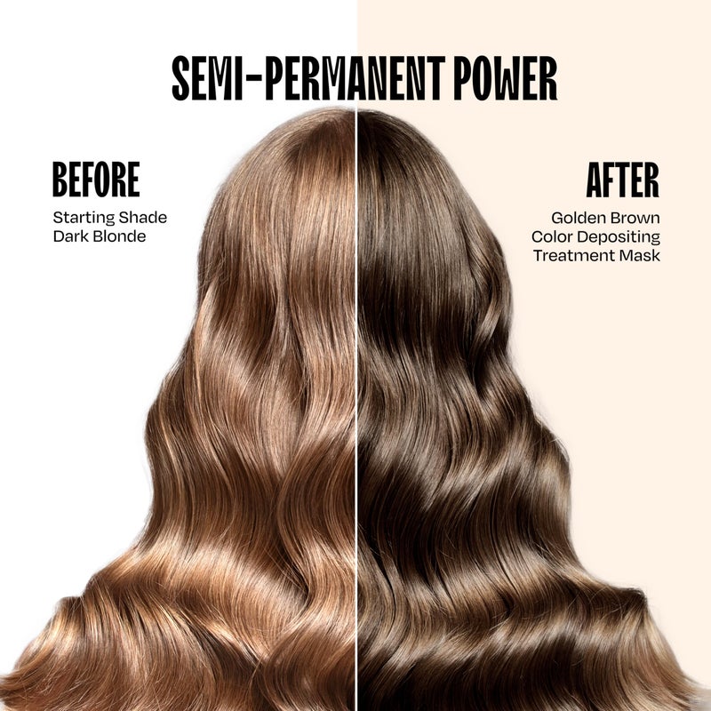 Overtone Semi Permanent Hair Color Conditioner, Golden Brown, 8 oz, Nourishing, Damage-Free, Color Depositing Mask for All Hair Types with Shea Butter & Coconut Oil, Vegan & Cruelty-Free - Image 2