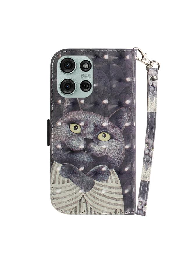 S-TOP Case For Motorola Moto G75 5G 3D Colored Flip Leather Phone Case - Image 3