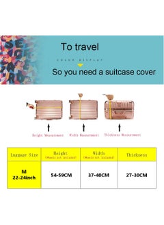 SYOSI Luggage Cover, Suitcase Cover Luggage Cover, Protector Spandex Suitcase Protector Cover, Suitcase Protector Trunk Washable Luggage Covers, Cover for Protector Premium Elasticated (M 22-24 Inch)  - Image 3