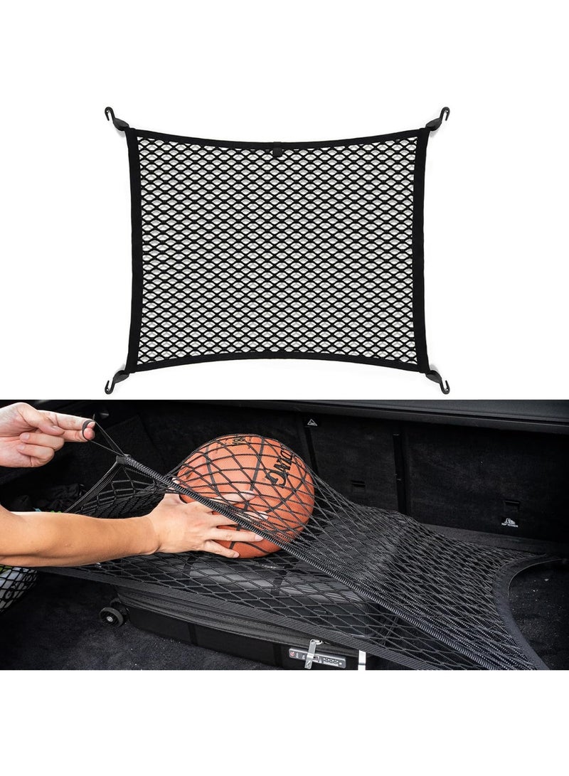 Premium Truck Bed Cargo Net Organizer Elastic Car Rear Cargo Net for Pickup Truck Bed Envelope Style Trunk Mesh Cargo Net with ABS Hooks for SUV Car Accessories (31.5" x23.6") - Image 1