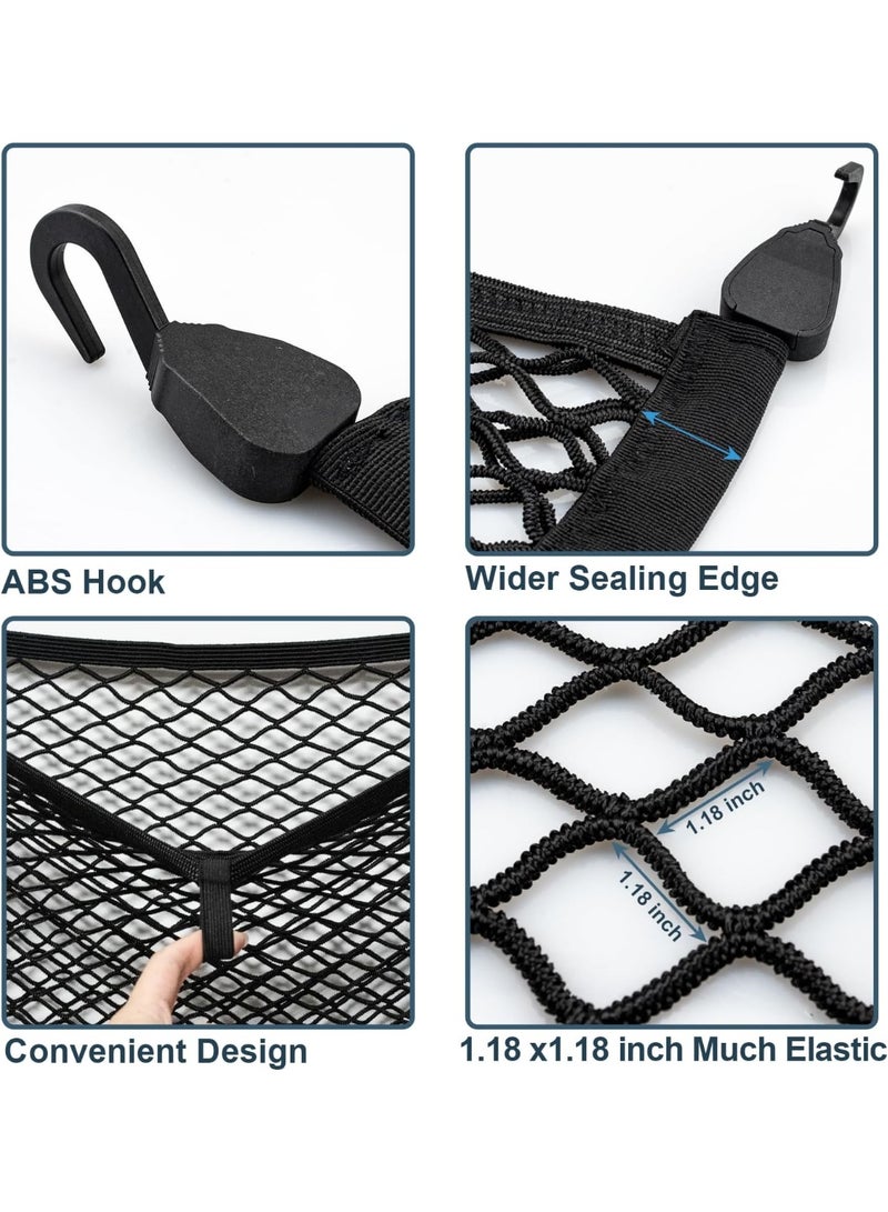 Premium Truck Bed Cargo Net Organizer Elastic Car Rear Cargo Net for Pickup Truck Bed Envelope Style Trunk Mesh Cargo Net with ABS Hooks for SUV Car Accessories (31.5" x23.6") - Image 5