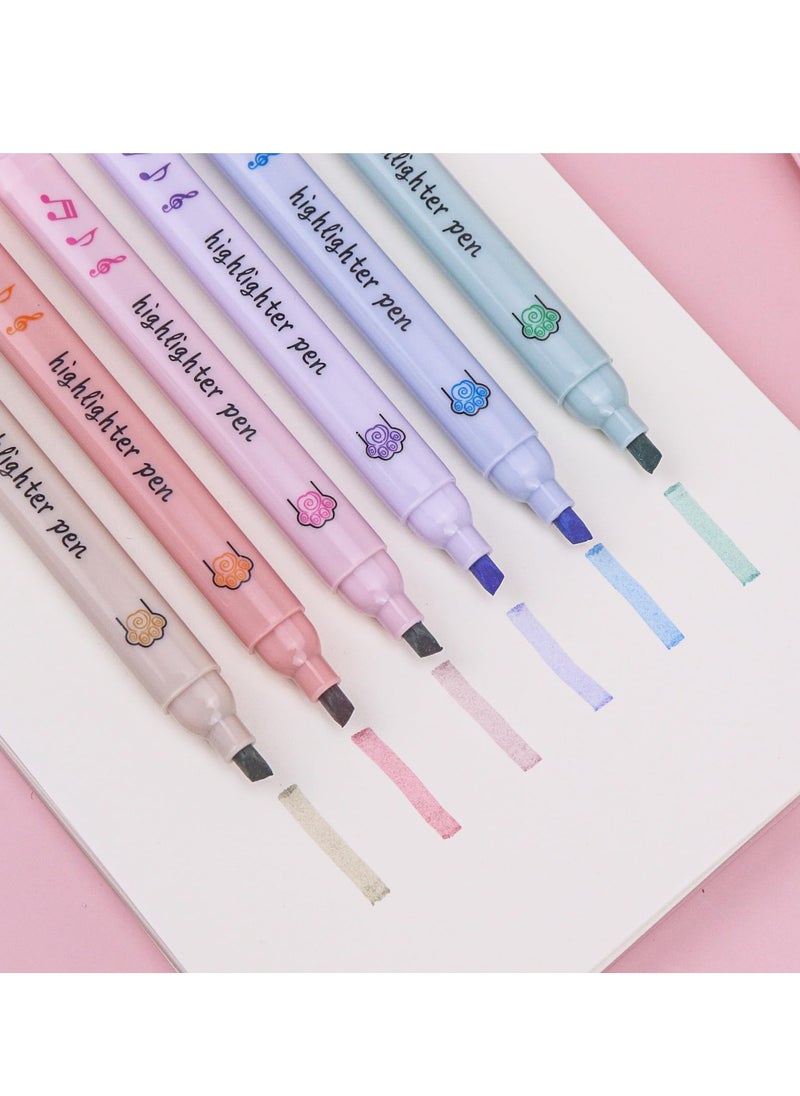 SYOSI - Highlighters Aesthetic Pastel Cute Highlighter Kawaii Assorted Pastel Colors Multicolor Marker Pen Cat Claw Animals Cartoon Colored Aesthetic Highlighter for Writing Graffiti School Supplies 6Pcs - Image 1