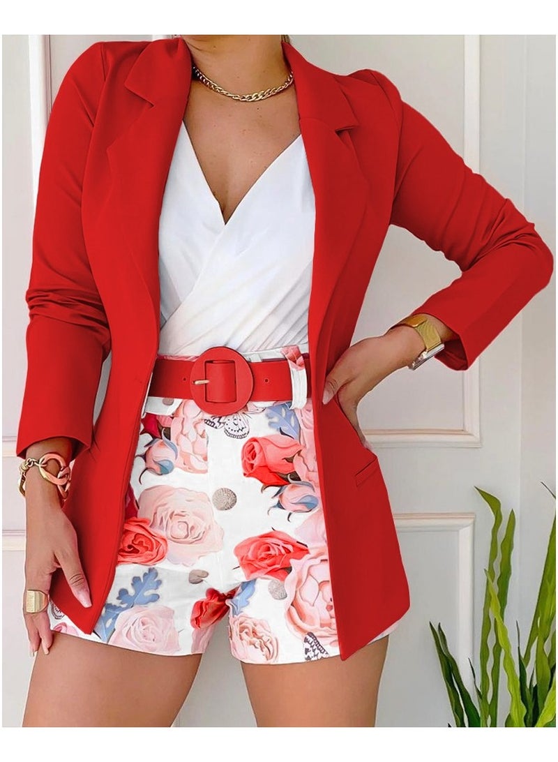 Shougu New Shorts Suit Set With Belt Included  - Image 1