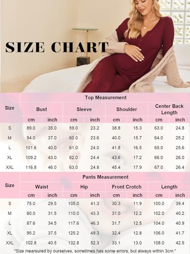 Ekouaer Maternity Nursing Pajama Sets Labor Delivery Pjs Long Sleeve Breastfeeding Pajamas Pregnancy Sleepwear Set Grey S - Image 5