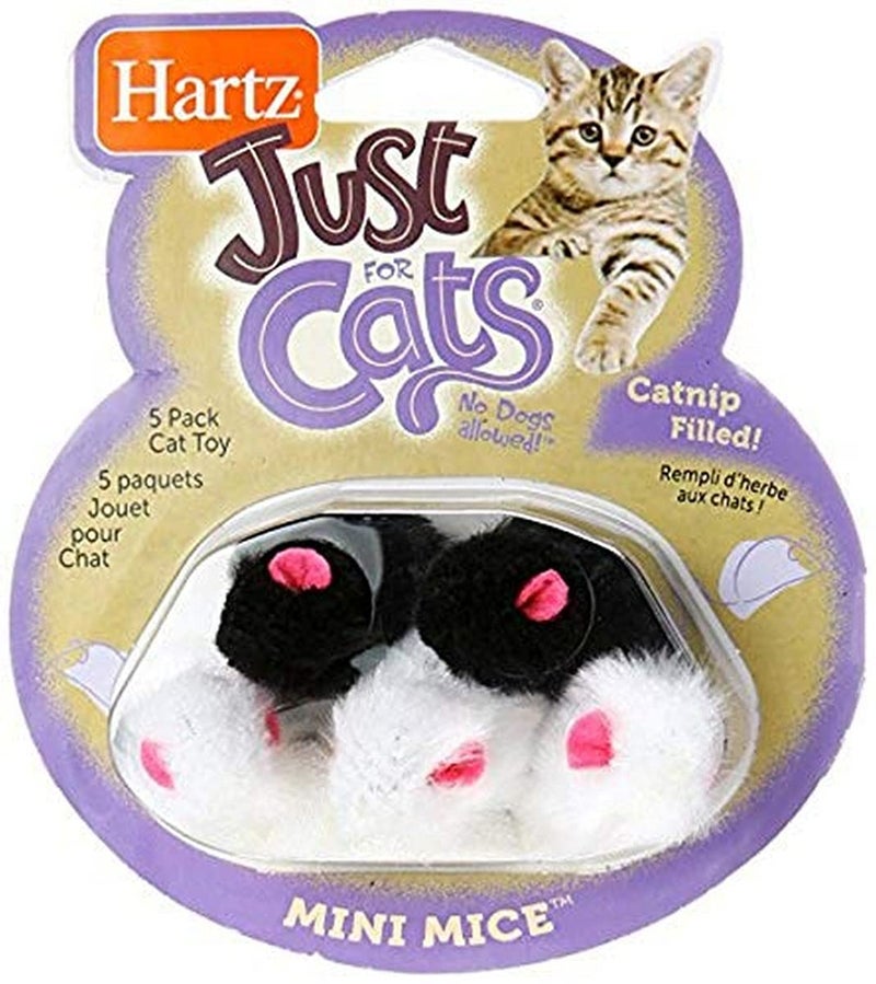 Hartz Just for Cats Mini Mice Cat Toy (5 Pack) - Image 1