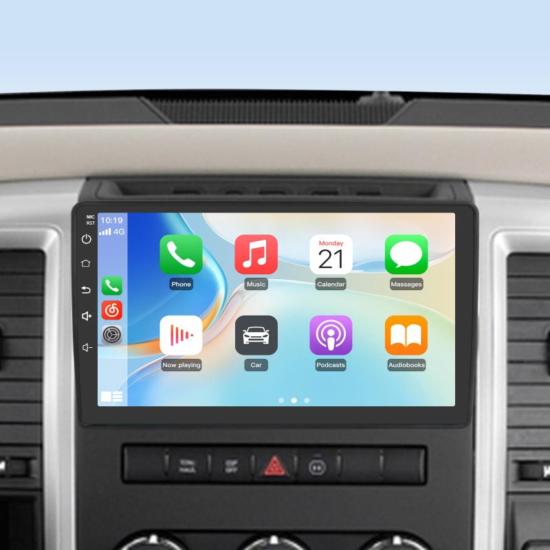 Junsun Car Radio Stereo Android 13 for Dodge Ram 1500 2500 3500 2009 2010 2011 2012 with Wireless CarPlay Android Auto Bluetooth FM Backup Camera - Image 1