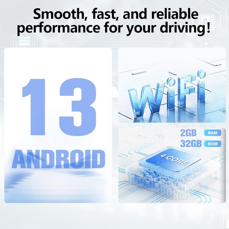 Junsun Car Radio Stereo Android 13 for Dodge Ram 1500 2500 3500 2009 2010 2011 2012 with Wireless CarPlay Android Auto Bluetooth FM Backup Camera - Image 3