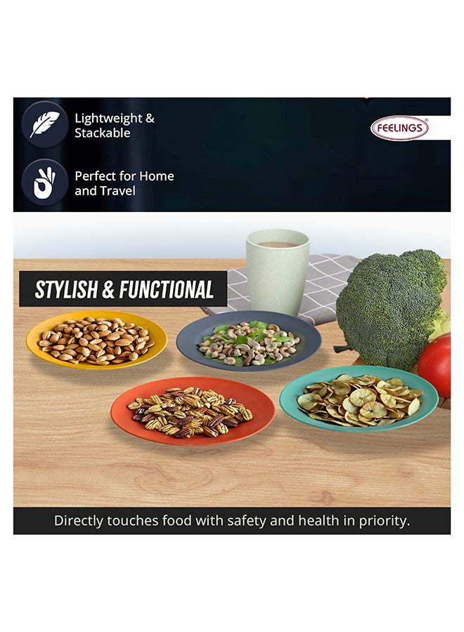 Feelings Plastic Salad Plate  4Pcs Set (19Cm) | Lightweight & Easy To Clean - Image 4