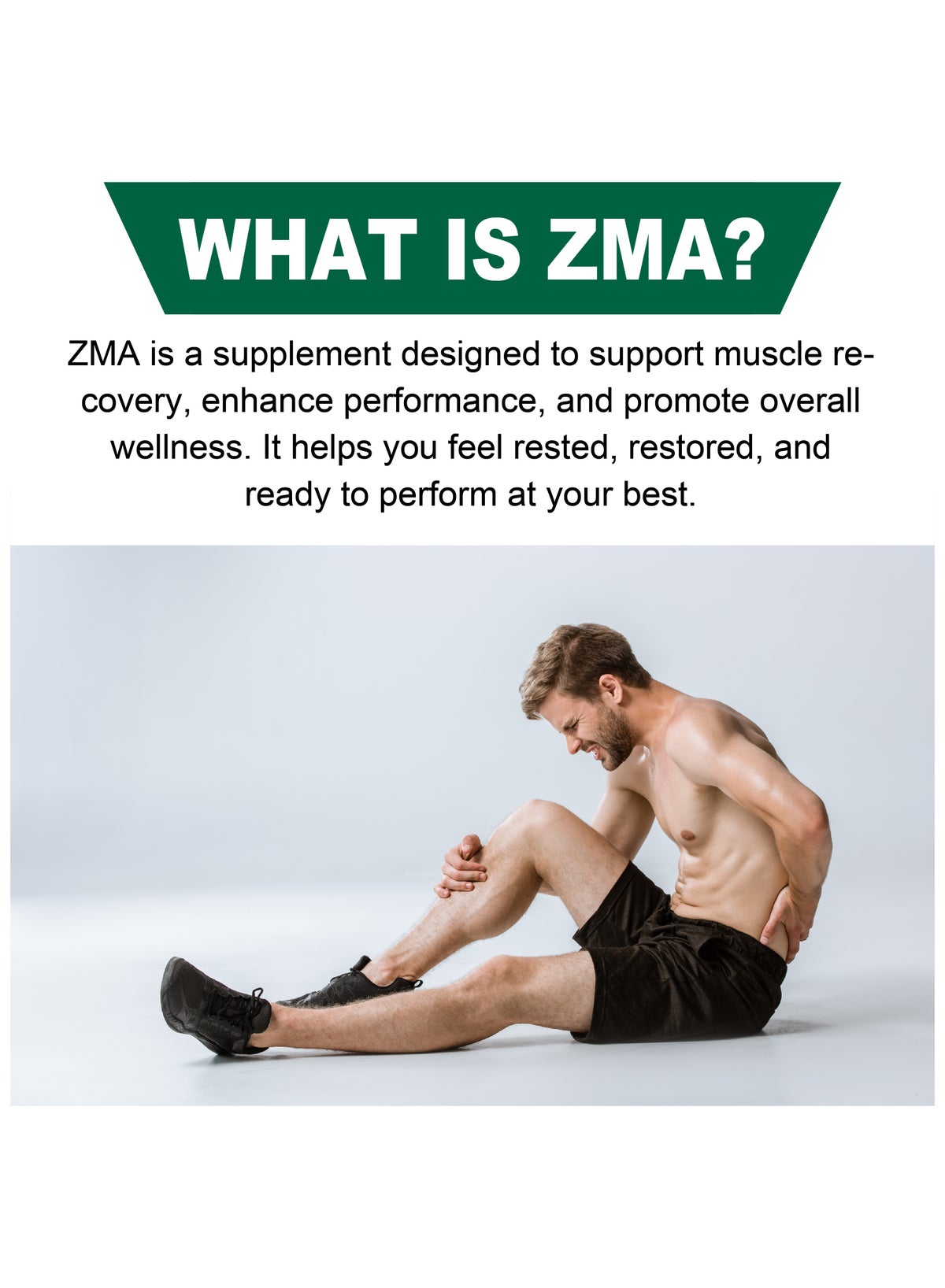Zma Sports Recovery 90 Capsules - Zinc Magnesium Aspartate & Vitamin B6 Supplement